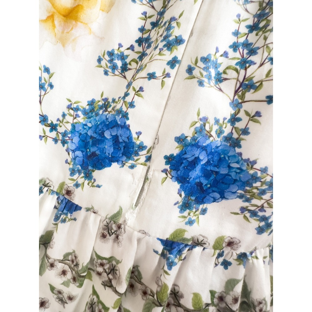 borgo de nor daniela IMPERFECT floral-print cotton midi dress - size 8 - Picture 11 of 14